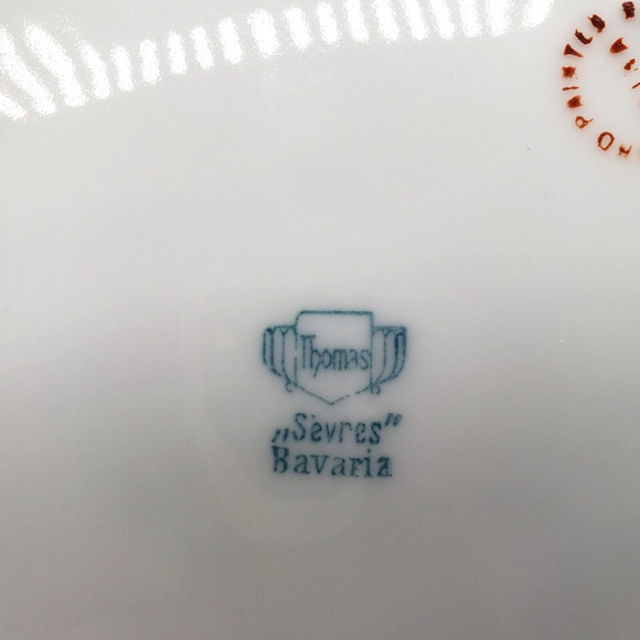 Antique Thomas Sevres Bavaria 7.5" Plate - Hand Painted Dogwood by E.W. Donath - Picture 3 of 5